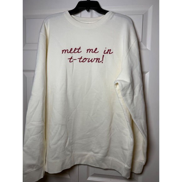 Dependent Trading Company Tops - Meet Me In T-Town Graphic Sweatshirt Cream Maroon XL University of Alabama